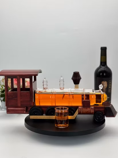 Decantador de vino de vidrio de borosilicato de navegación con calavera con personalidad de nuevo diseño