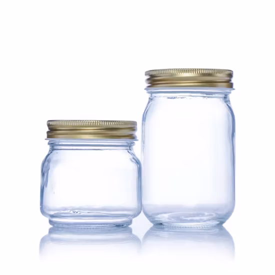 4oz 8oz 12oz 32oz tarro de vidrio de boca ancha con tapa