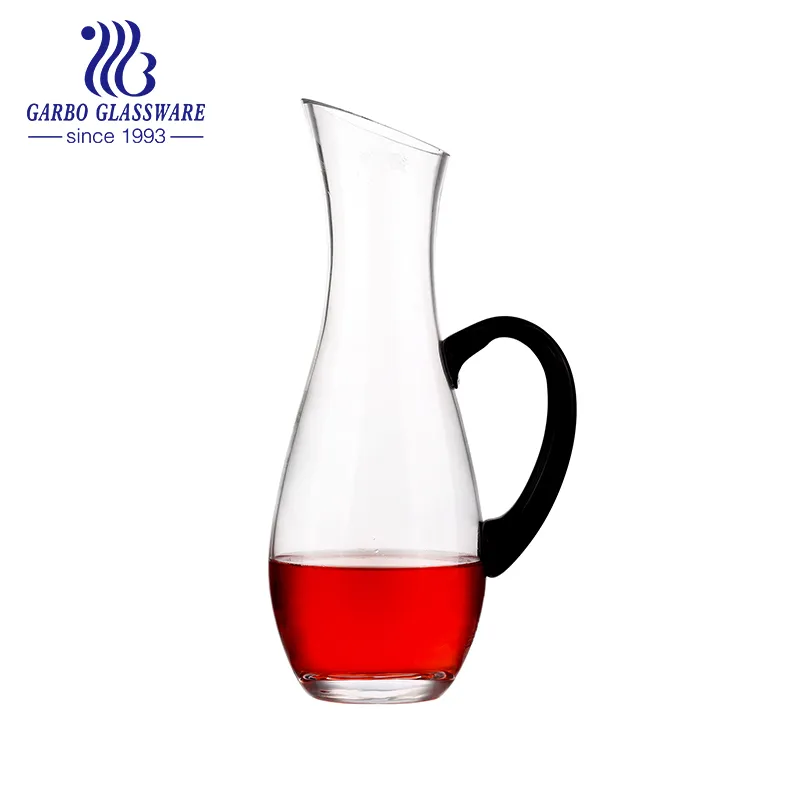 Decantador de vino de vidrio de alta calidad con forma especial de lujo de 500 ml a la venta